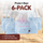 Project Bags - 6 Pack - Four White with Light Pink - MadamSew