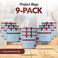 Project Bags - 9 Pack - All - in - Red - MadamSew