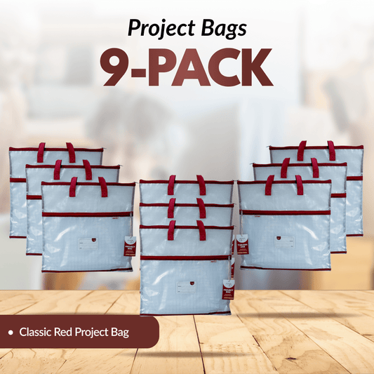 Project Bags - 9 Pack - All - in - Red - MadamSew