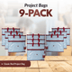 Project Bags - 9 Pack - All - in - Red - MadamSew