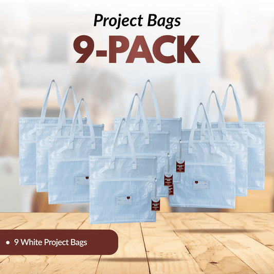 Project Bags - 9 Pack - All - in - White - MadamSew