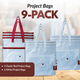Project Bags - 9 Pack - Six White - MadamSew
