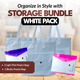Project Storage Bundle - 5pcs - White - MadamSew