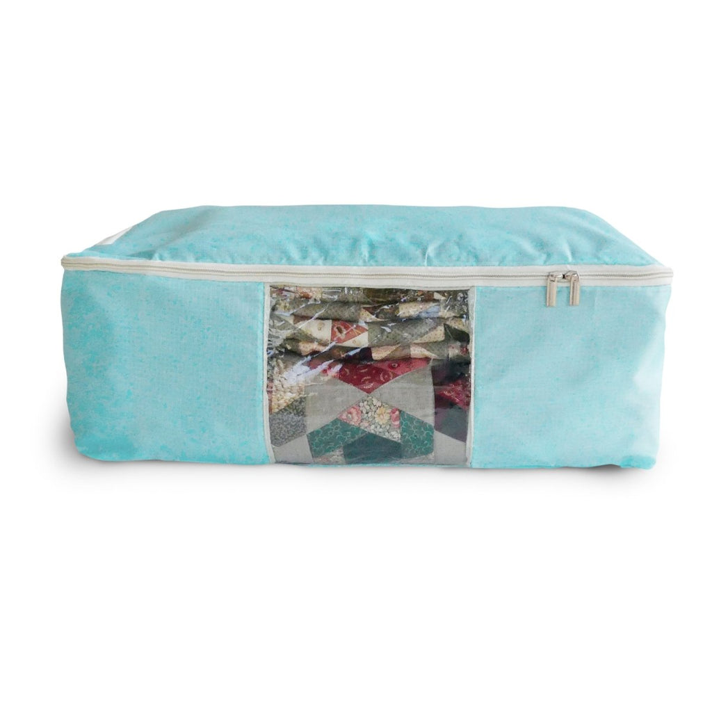 Quilt Storage Bag - Standard Size (22”L x 15”W x 8”H) - Turquoise - MadamSew