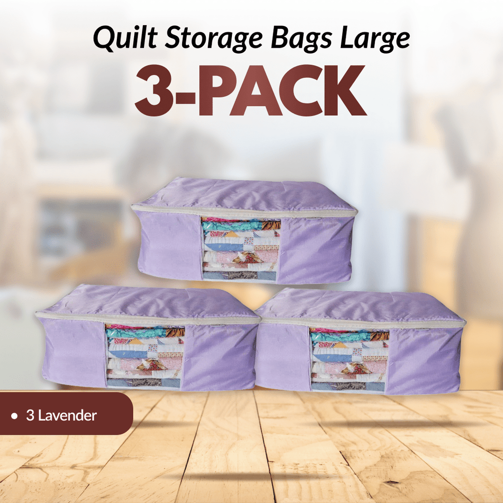 Quilt Storage Bags - 3 Pack - Large Size - All Lav - MadamSew