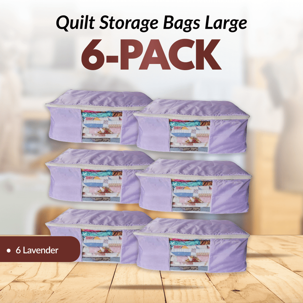 Quilt Storage Bags - 6 Pack - Large Size - All Lav - MadamSew