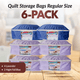 Quilt Storage Bags - 6 Pack - Regular Size (Lavender & Blue) - MadamSew
