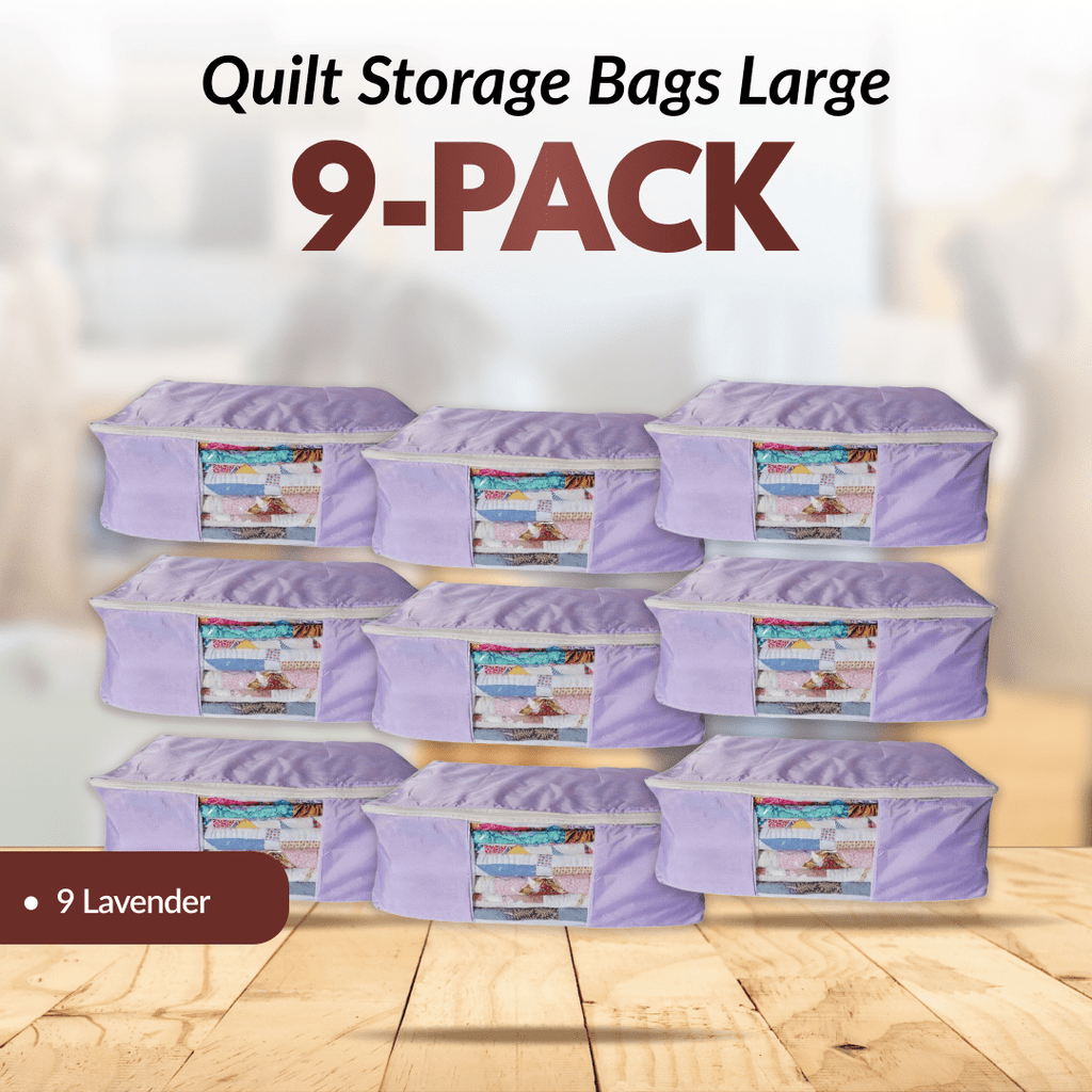 Quilt Storage Bags - 9 Pack - Large Size - All Lavender - MadamSew