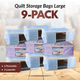 Quilt Storage Bags - 9 Pack - Large Size - Lavender & Periwinkle - MadamSew