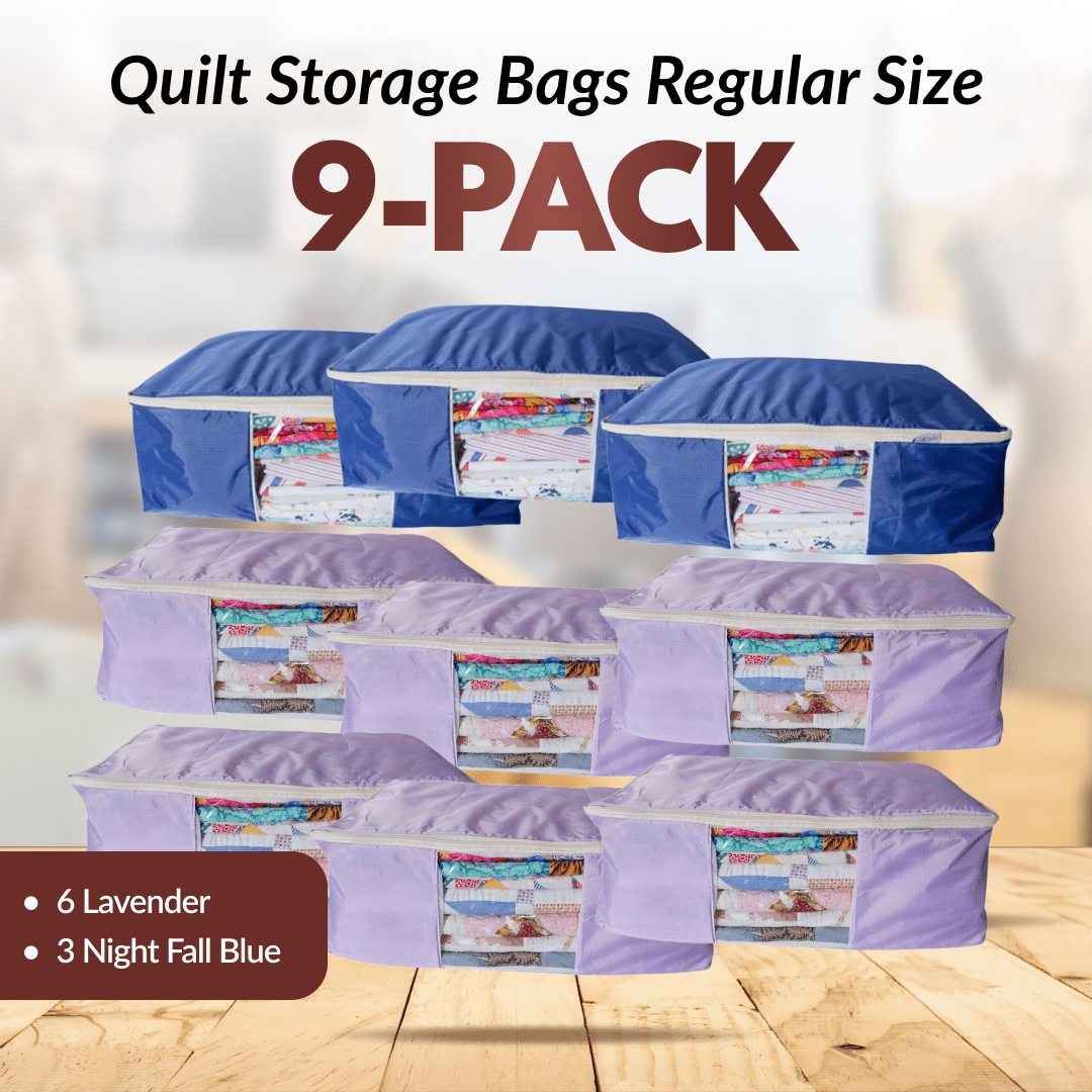 Quilt Storage Bags - 9 Pack - Regular Size (Lavender & Blue) – MadamSew