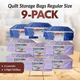 Quilt Storage Bags - 9 Pack - Regular Size (Lavender & Blue) - MadamSew