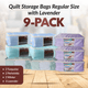 Quilt Storage Bags - 9 Pack - Regular Size - Lavender, Periwinkle, Turquoise, Winter Green - MadamSew