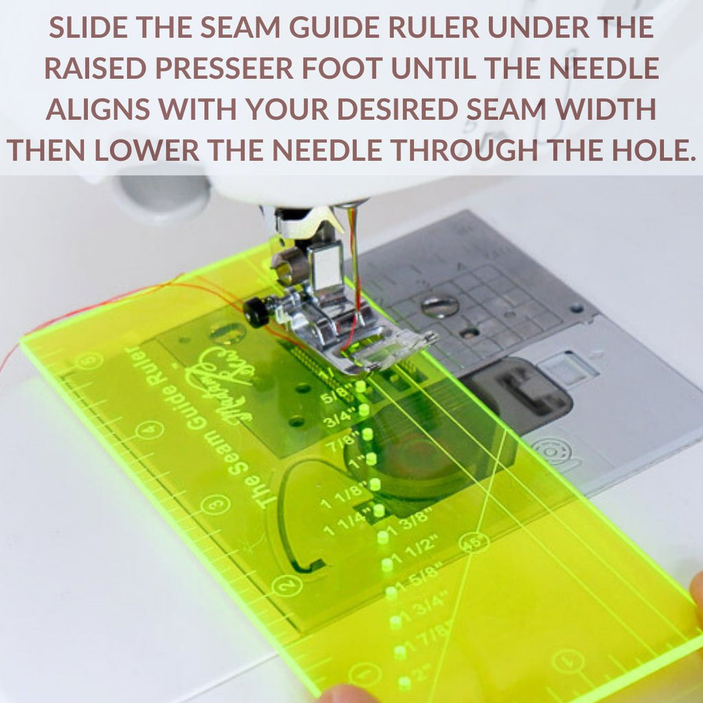 Seam Guide Ruler + FREE Magnetic Seam Guide - Evergreen - MadamSew