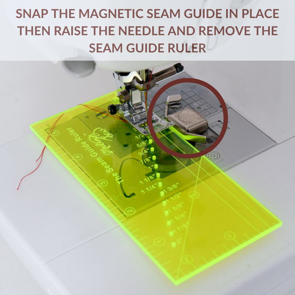 Seam Guide Ruler + FREE Magnetic Seam Guide - Evergreen - MadamSew