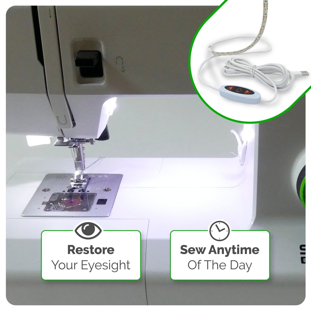 Sewing Machine Light Strip - Light Where You Need It! - MadamSew