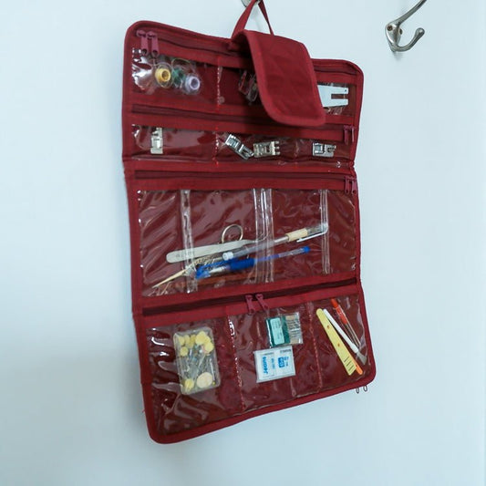 Small Sewing Tool Storage Bag - 11 zippered pockets - MadamSew