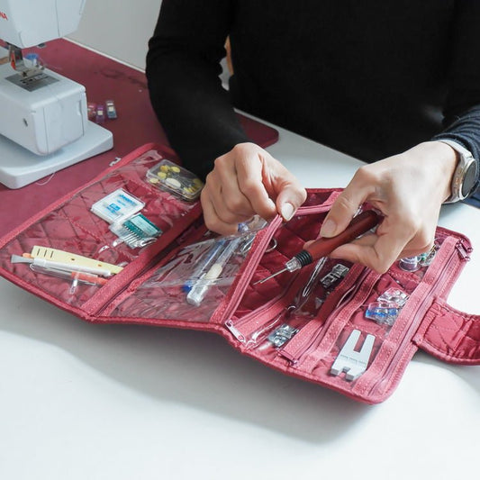 Small Sewing Tool Storage Bag - 11 zippered pockets - MadamSew