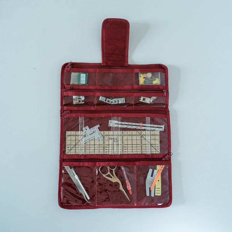 Small Sewing Tool Storage Bag - 11 zippered pockets - MadamSew