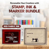 Stamp, Ink & Marker Bundle - Red - MadamSew