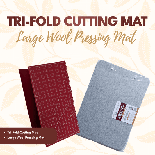 Tri-Fold Cutting Mat + Large Wool Pressing Mat - MadamSew