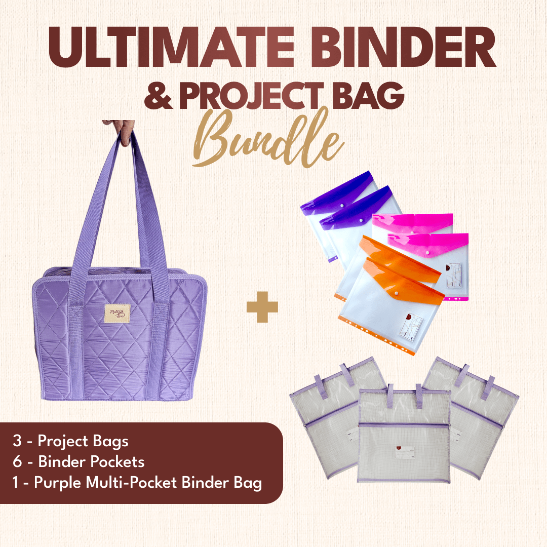Ultimate Binder & Project Bag Bundle - All Purple - MadamSew