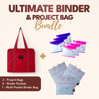 Ultimate Binder & Project Bag Bundle - Light Pink - MadamSew