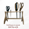 Wooden Desktop Scissors Stand - Holds up to 5 pairs of shears - MadamSew