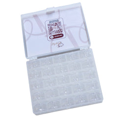 25 Clear Bobbins in a Clear Storage Box