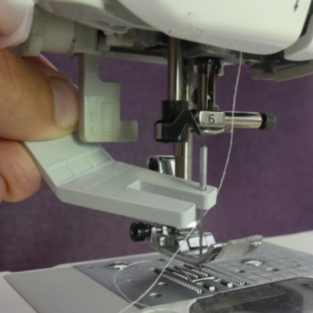 Bulky Seam Jumper being used to insert a needle.