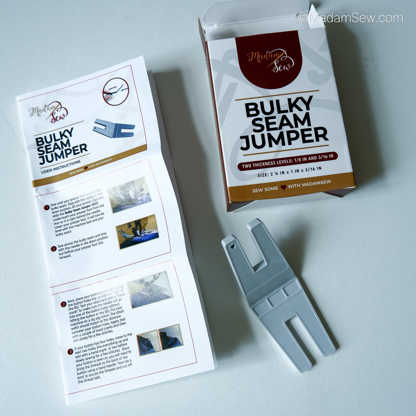 Bulky Seam Jumper, box and insert.