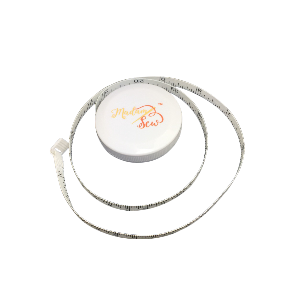 White Retractable Tape Measure for Sewing - MadamSew