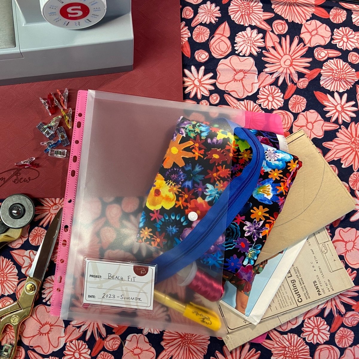 A Binder Pocket organizing your quilting projects