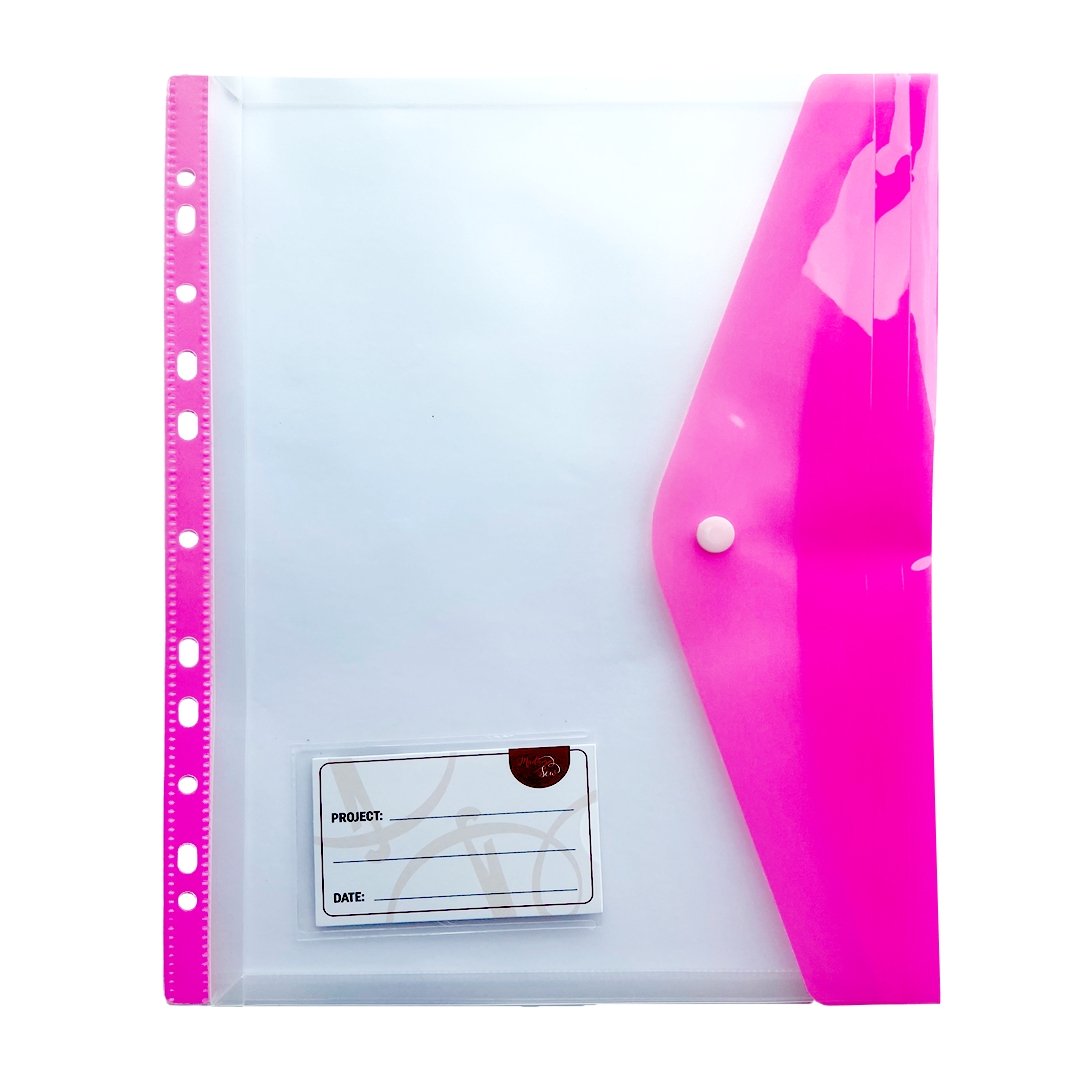 One organization sewing room binder pocket in color pink