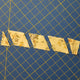 Hexagon shaped fabric pieces cut with Creative Shape Cut Ruler 6½" x 13½".