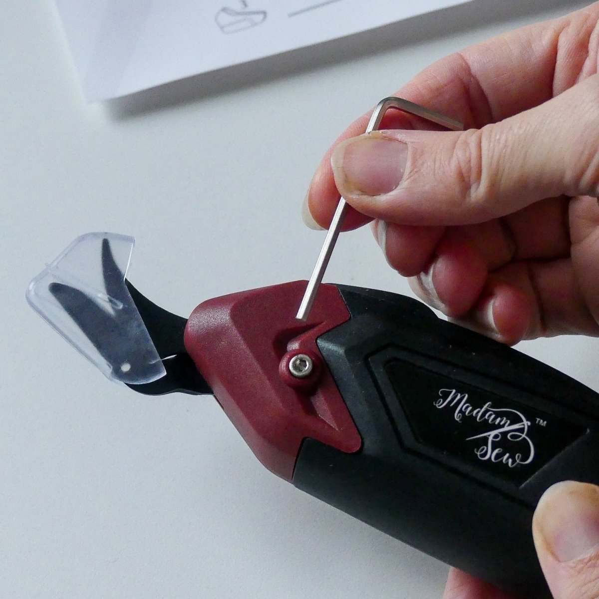 MadamSew Electric Fabric Scissors & tool to remove screw