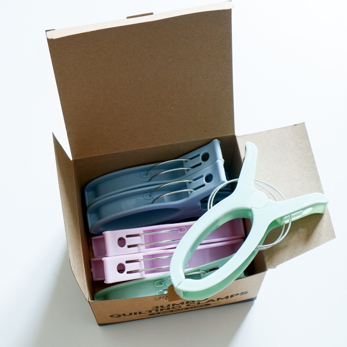 Six Extra Large Jumbo Quilting Clamps in a box