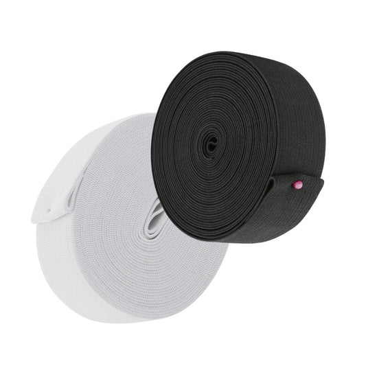 fantastic elastic is elastic you can cut in two directions, available in black and white