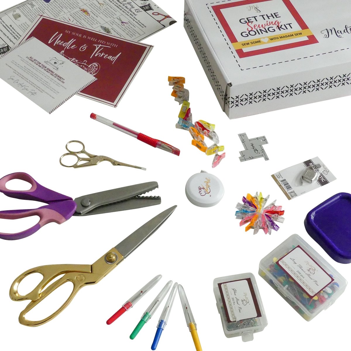Sewing tools bundle for beginners with all basic sewing tools
