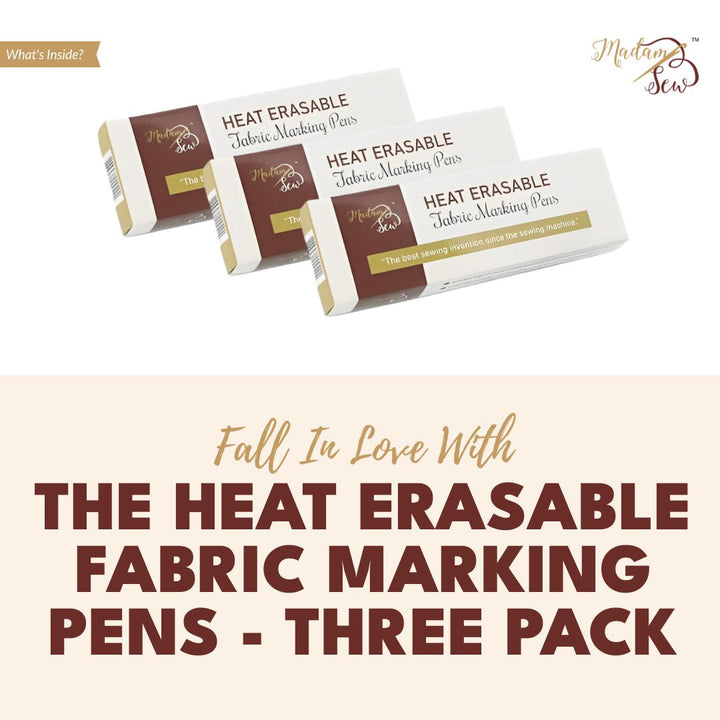 THE STYLE SUTRA® Fabric Marker Pen, 1 Set Heat Erasable Fabric Marking Pens 4Color 3Pcs|Office