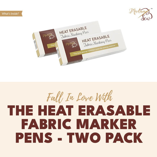 Heat Erasable Fabric Marker Pens - Two Pack