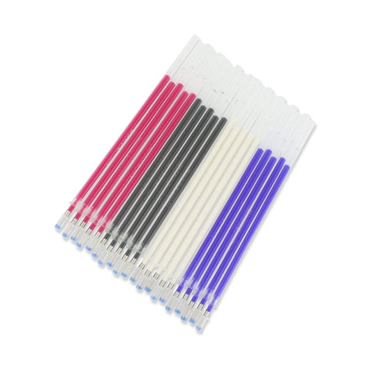 Multi-color pack of Heat Erasable Fabric Marking Pen Refills - four colors. five of each (red, black, white & blue).
