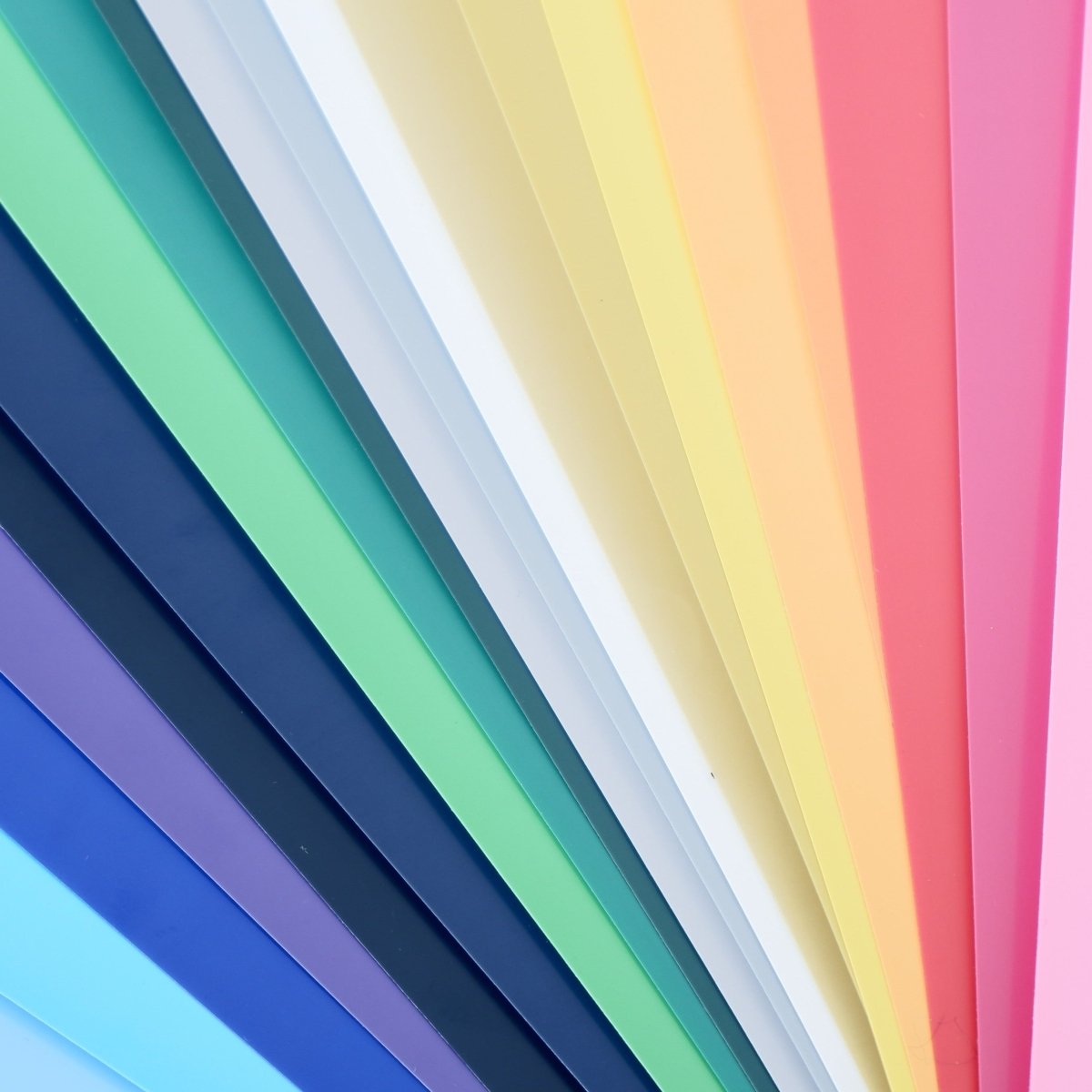 The assorted colors of MadamSew's Heat Transfer Vinyl Sheets