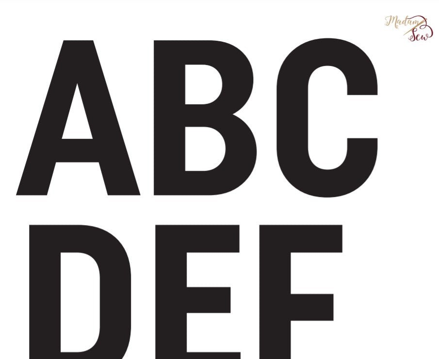 Heat Transfer Vinyl Starter Stencils -  alphabet