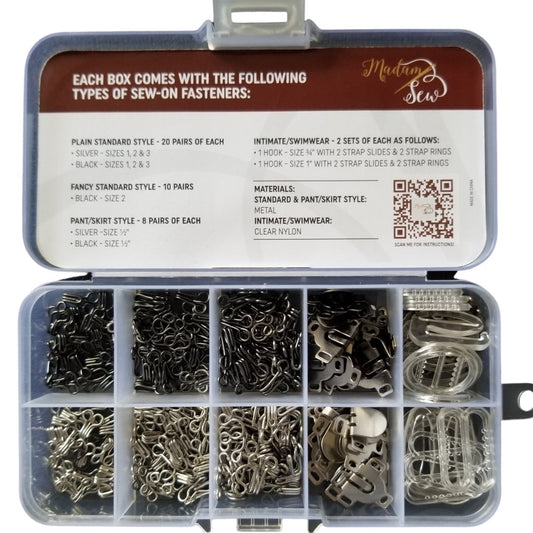 MadamSew Hook & Eye Fastener Set - Opened