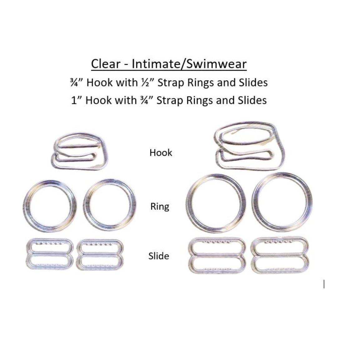 MadamSew Clear - Intimate & Swimwear Hook, Ring and Slide Fasteners with sizes
