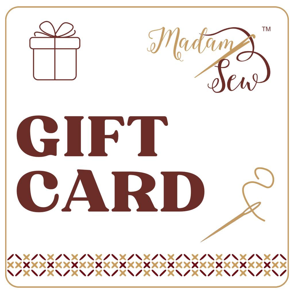 Madam Sew' s Gift Card Gift Voucher Gift Certificate