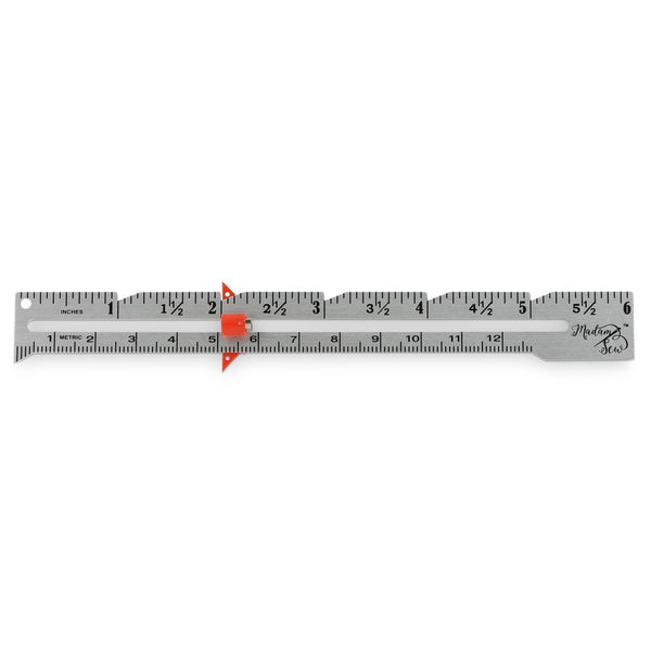 1/2/4Pcs Sewing Gauge Metal Sliding Gauge Sewing Measuring Tool Quilting  Gauge Ruler for Knitting