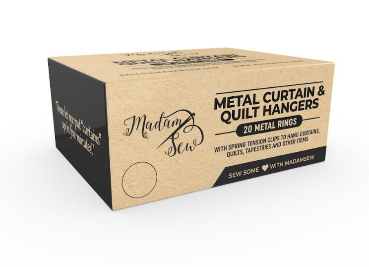 Metal Curtain & Quilt Hanger box.