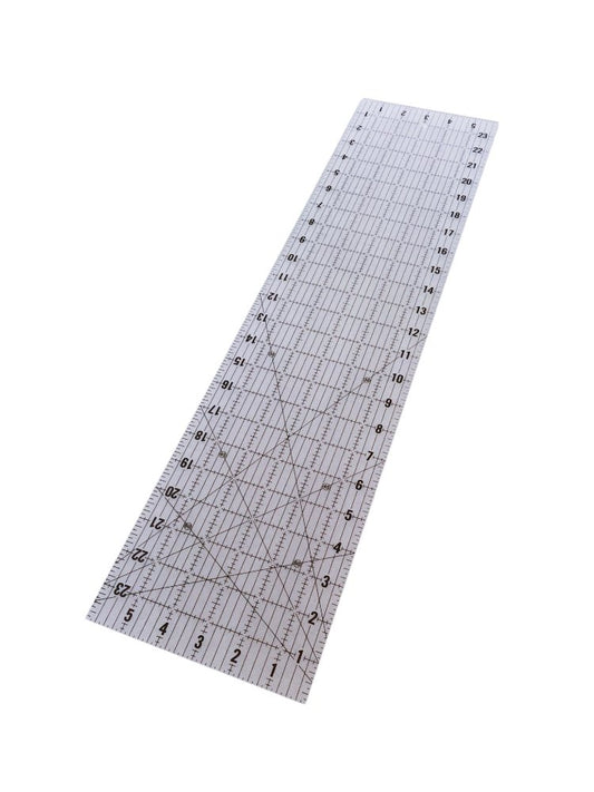 Non-slip quilting ruler 6 x 24 inch on a white background