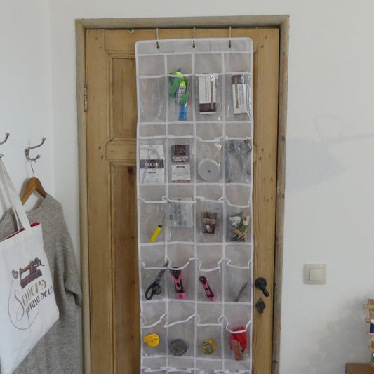 Over The Door Organizer - Craft Room Storage - MadamSew